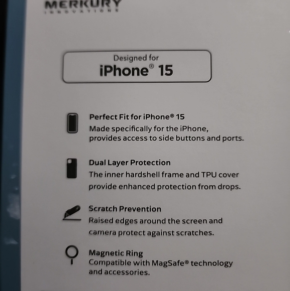 iPHONE 15 Protector Pack Mercury 3 IN 1 TINT Gradient Case Screen & Lens Magsafe - Picture 5 of 9